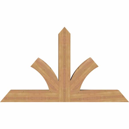 Ekena Millwork Richland Timber Gable Bracket, Western Red Cedar, 60"W x 35"H x 5 1/2"D x 5 1/2"F, 14/12 Pitch GBW060X35X0606RIC00SWR